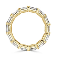 2.54ct Emerald Cut Diamond Eternity Band in 18k Yellow Gold