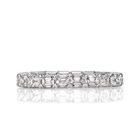 1.13ct Emerald Cut Diamond Eternity Band in 18k White Gold