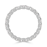 1.13ct Emerald Cut Diamond Eternity Band in 18k White Gold
