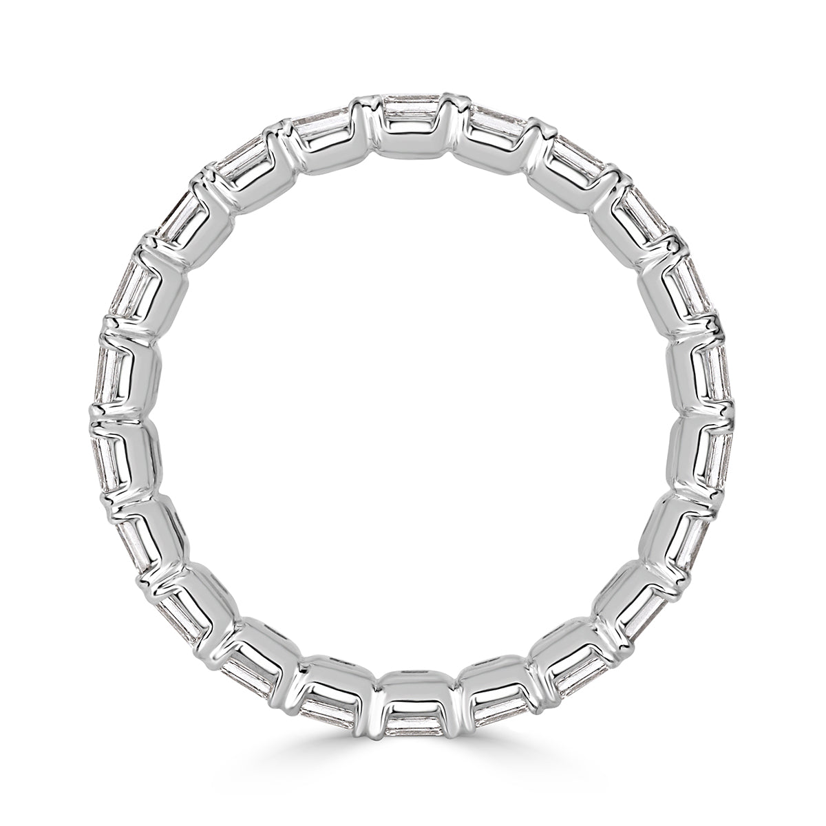 1.13ct Emerald Cut Diamond Eternity Band in 18k White Gold