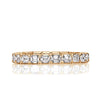 1.13ct Emerald Cut Diamond Eternity Band in 18k Champagne Yellow Gold