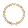 1.13ct Emerald Cut Diamond Eternity Band in 18k Champagne Yellow Gold