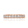 1.13ct Emerald Cut Diamond Eternity Band in 18k Rose Gold