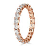 1.13ct Emerald Cut Diamond Eternity Band in 18k Rose Gold