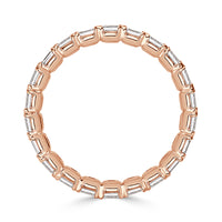 1.13ct Emerald Cut Diamond Eternity Band in 18k Rose Gold