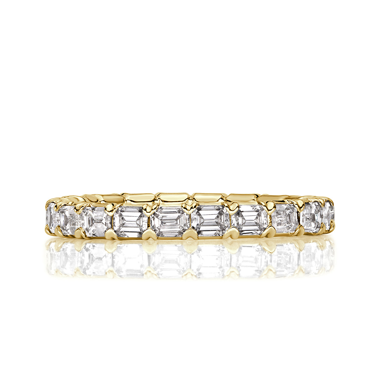 1.13ct Emerald Cut Diamond Eternity Band in 18k Yellow Gold