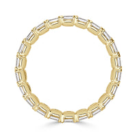 1.13ct Emerald Cut Diamond Eternity Band in 18k Yellow Gold