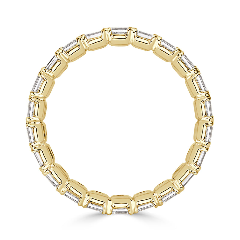 1.13ct Emerald Cut Diamond Eternity Band in 18k Yellow Gold