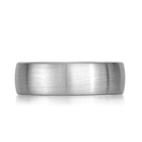 Men's Satin Finish Wedding Band in Platinum 6.0mm
