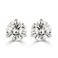 0.94ct Round Brilliant Cut Diamond Stud Earrings