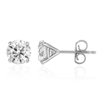 2.07ct Round Brilliant Cut Diamond Stud Earrings
