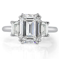 4.22ct Emerald Cut Diamond Engagement Ring