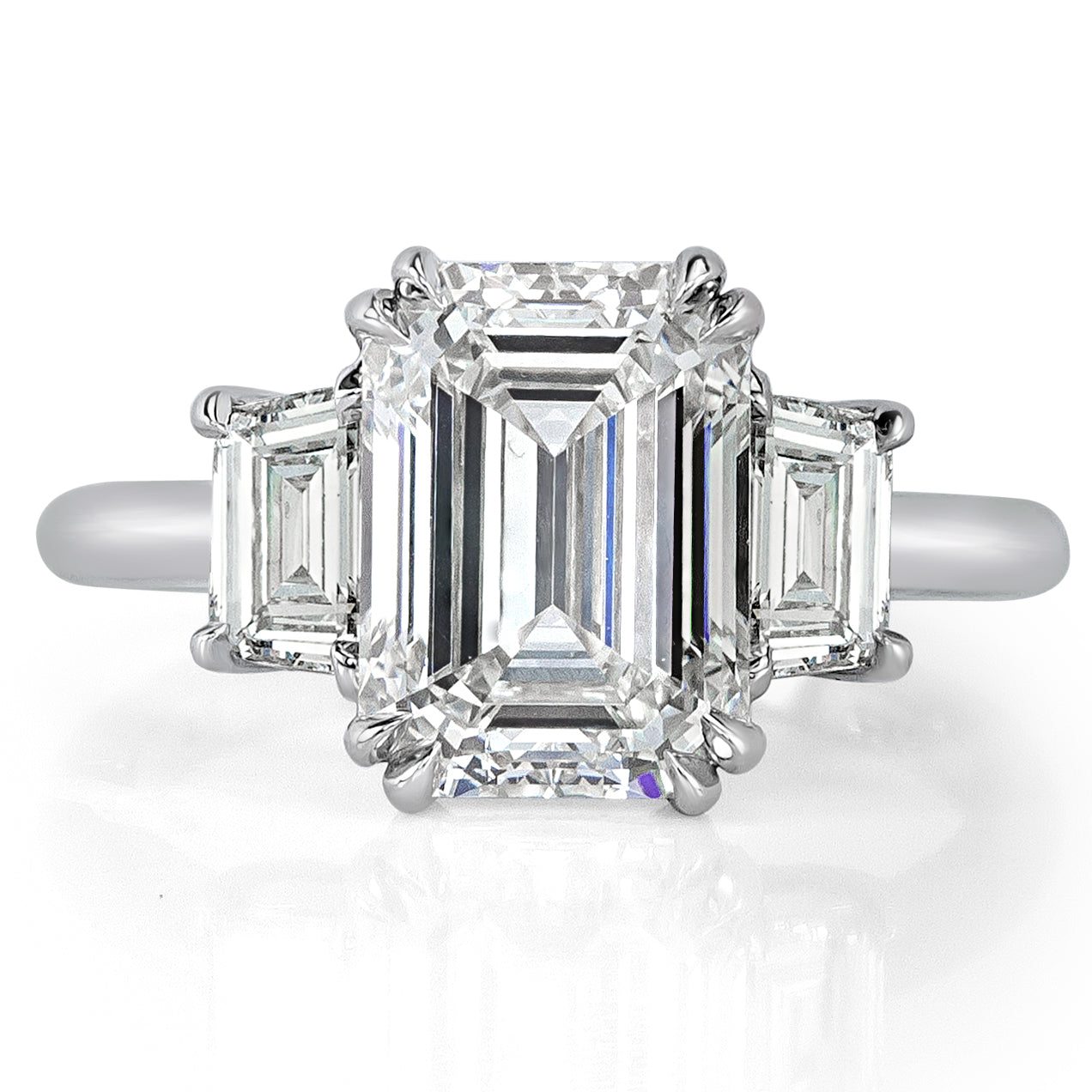 4.22ct Emerald Cut Diamond Engagement Ring
