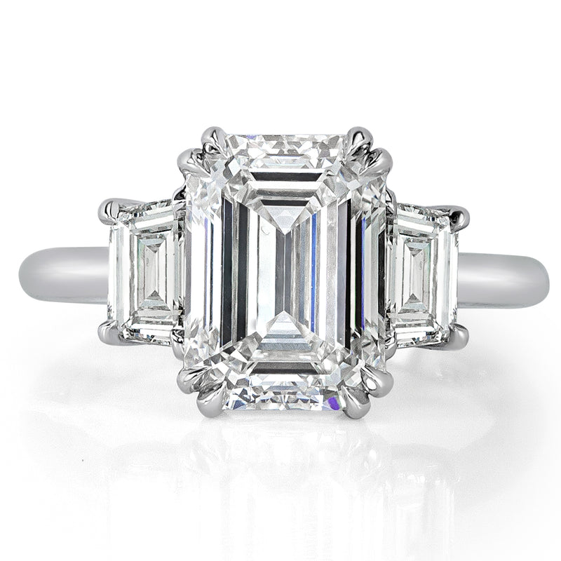 4.22ct Emerald Cut Diamond Engagement Ring