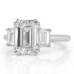 4.22ct Emerald Cut Diamond Engagement Ring