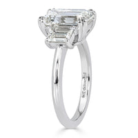 4.22ct Emerald Cut Diamond Engagement Ring