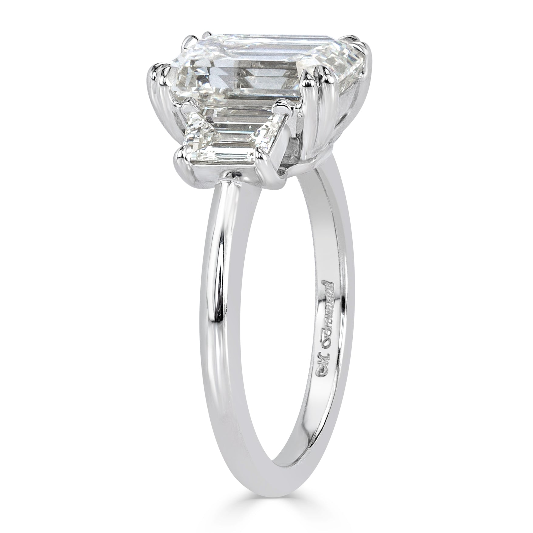 4.22ct Emerald Cut Diamond Engagement Ring
