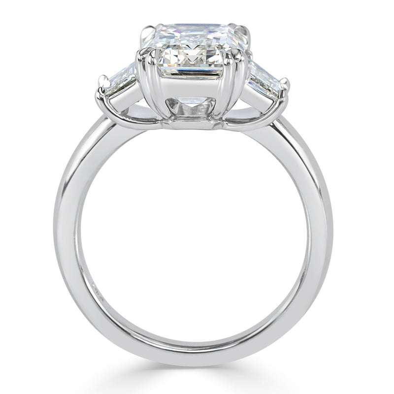 4.22ct Emerald Cut Diamond Engagement Ring