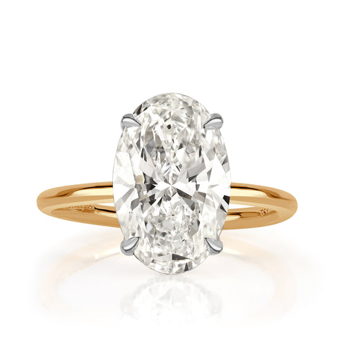 4.12ct Oval Cut Diamond Engagement Ring