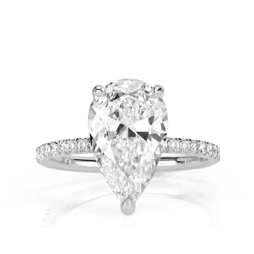 3.25ct Pear Shape Diamond Engagement Ring