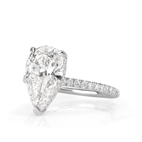 3.25ct Pear Shape Diamond Engagement Ring