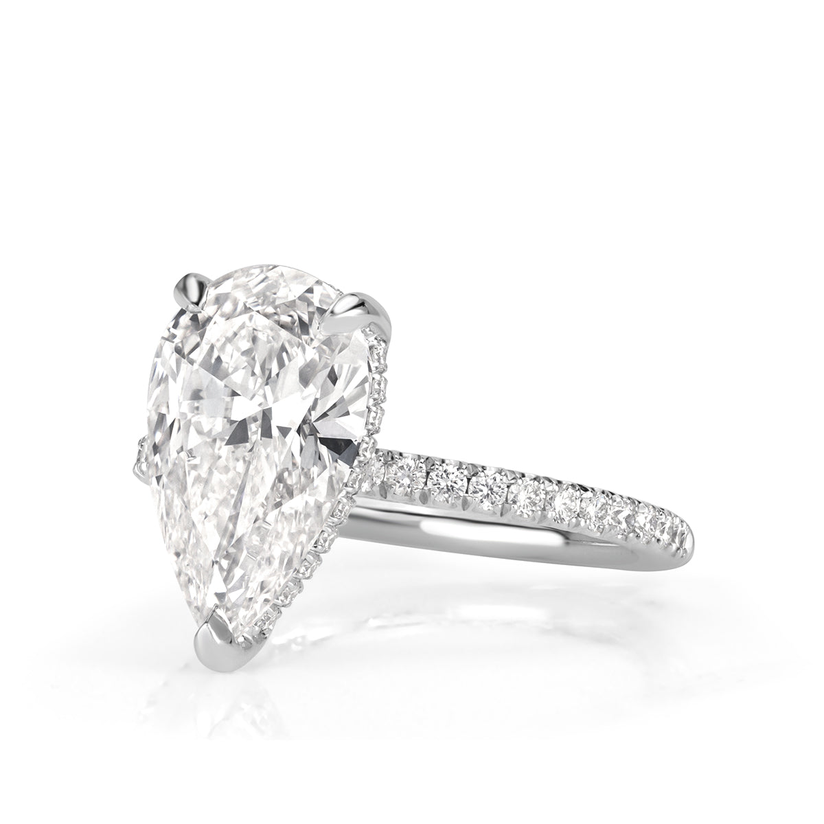 3.25ct Pear Shape Diamond Engagement Ring