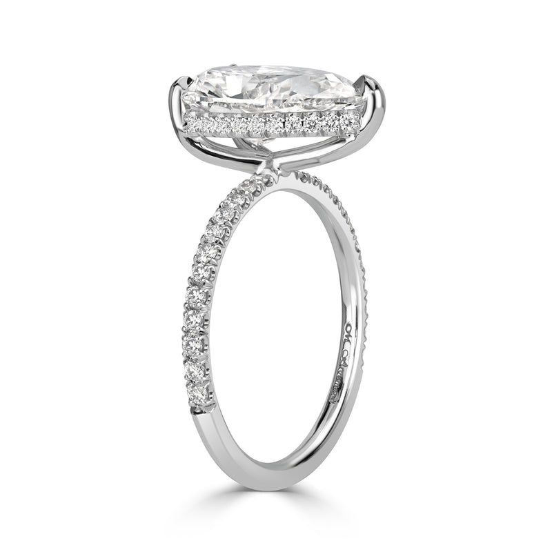 3.25ct Pear Shape Diamond Engagement Ring