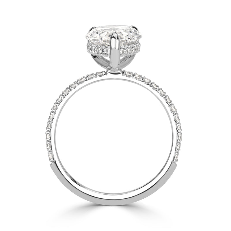 3.25ct Pear Shape Diamond Engagement Ring