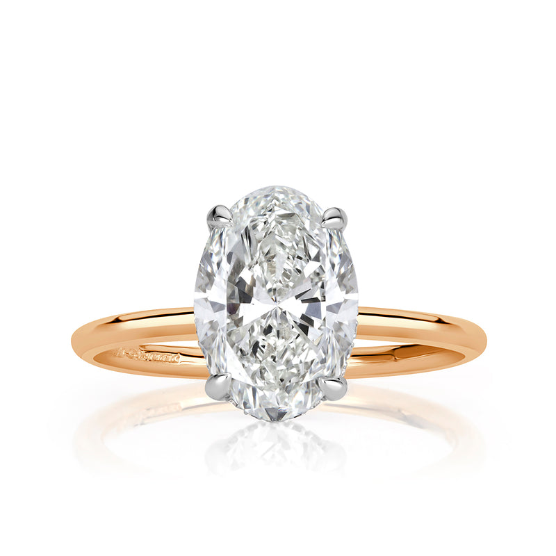 2.60ct Oval Cut Diamond Engagement Ring