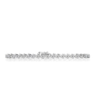 3.29ct Pear Shape Diamond Tennis Bracelet in 18k White Gold