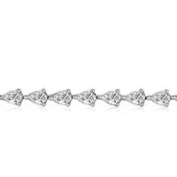 3.29ct Pear Shape Diamond Tennis Bracelet in 18k White Gold