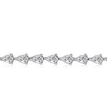 3.29ct Pear Shape Diamond Tennis Bracelet in 18k White Gold