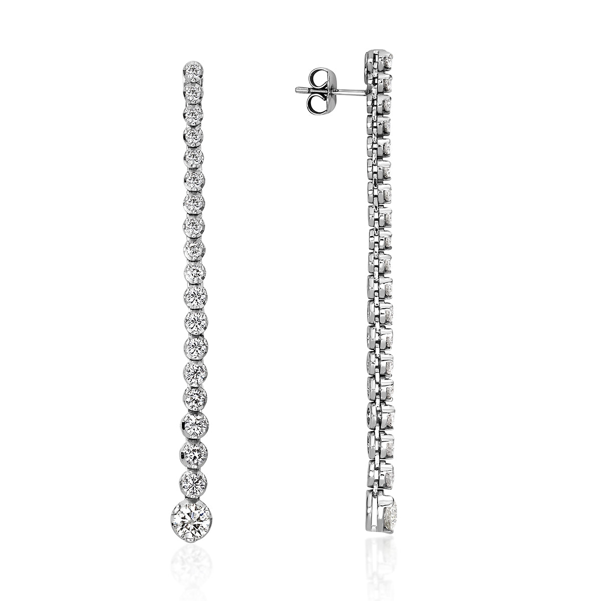 3.50ct Round Brilliant Cut Diamond Earrings
