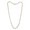8.67ct Round Brilliant Cut Diamond Tennis Necklace in 14K Yellow Gold at 16.5'