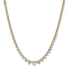 9.03ct Round Brilliant Cut Graduated Diamond Tennis Necklace in 14K Yellow Gold