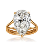 6.17ct Pear Shape Diamond Engagement Ring