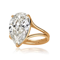 6.17ct Pear Shaped Diamond Engagement Ring