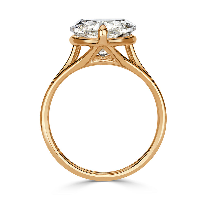 6.17ct Pear Shaped Diamond Engagement Ring