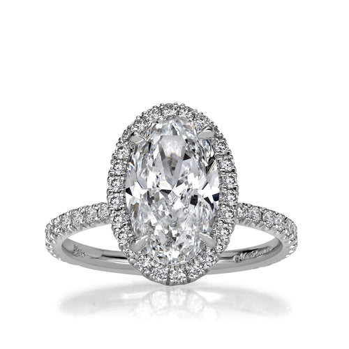 3.57ct Oval Cut Diamond engagement Ring