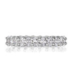 2.30ct Oval Cut Diamond Eternity Band in 18K White Gold