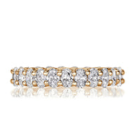 2.30ct Oval Cut Diamond Eternity Band in 18K Champagne Yellow Gold