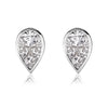 0.86ct Pear Shaped Diamond Mosaic Stud Earrings in 18K White Gold