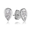 0.86ct Pear Shaped Diamond Mosaic Stud Earrings in 18K White Gold