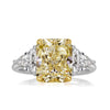 5.20ct Fancy Yellow Radiant Cut Diamond Engagement Ring