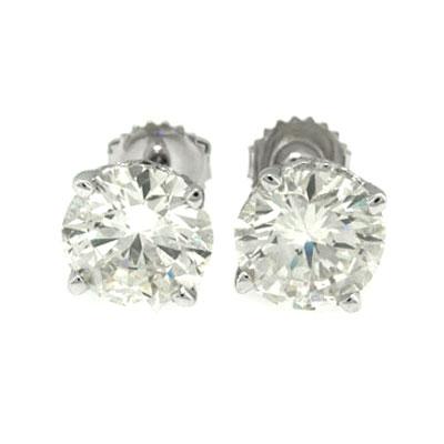 5.67ct Brilliant Round Diamond Stud Earrings