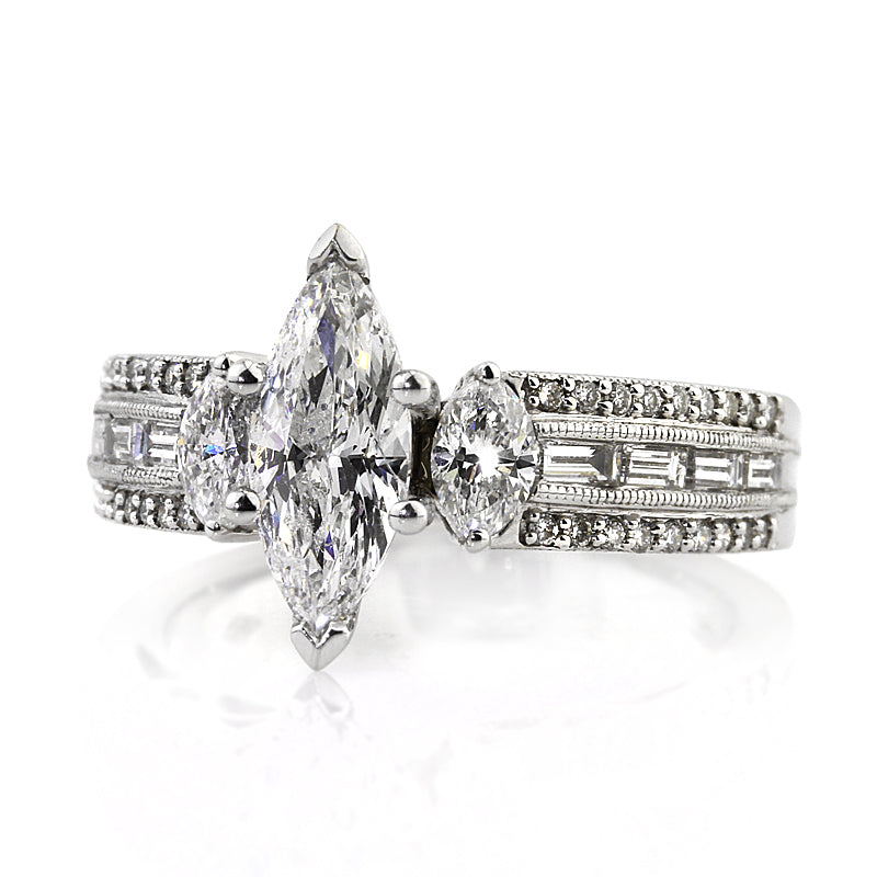 2.20ct Marquise Diamond Engagement Ring