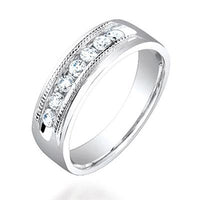 0.60ct Round Brilliant Cut Diamond Men's Wedding Band