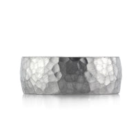 Men's Hammered Finish Wedding Band in Platinum 9.0mm