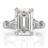 5.89ct Emerald Cut Diamond Engagement Ring