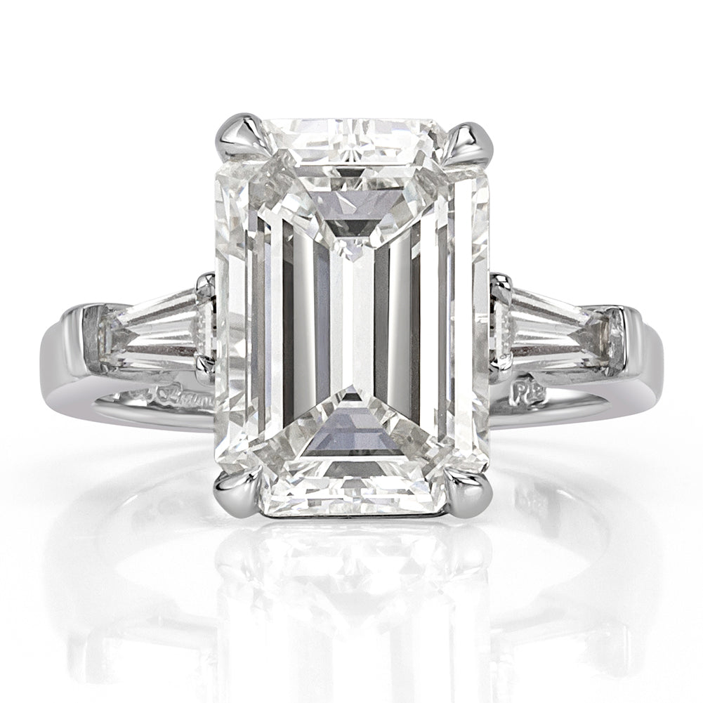 5.89ct Emerald Cut Diamond Engagement Ring